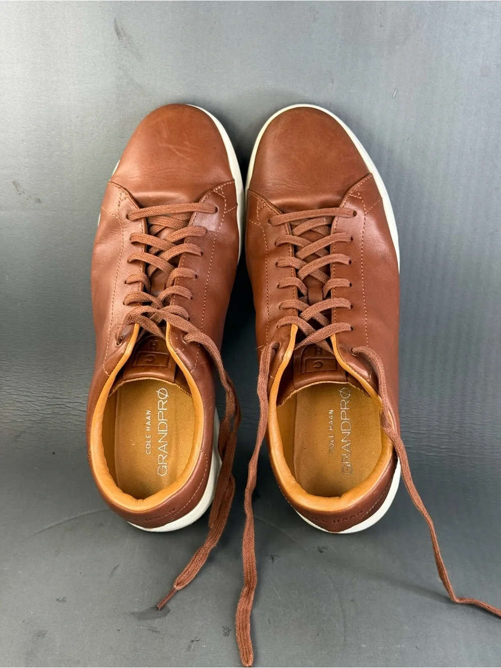 Cole Haan Men's GrandPro Tennis Sneakers Woodbury leather size 12